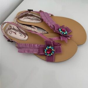 Poetic Licence London Pink Jeweled Bow Sandals – Size 9.5M